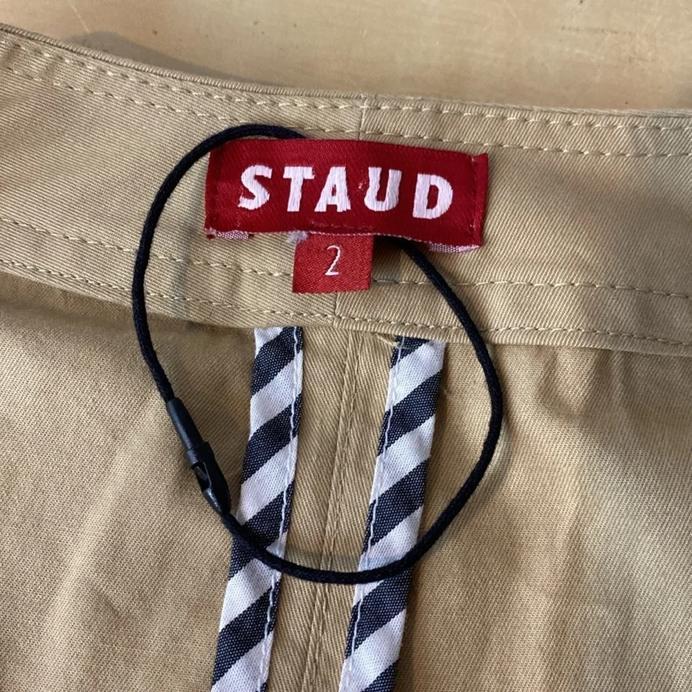 STAUD • RARE FIND • Sandra Safari Style Two-Tone Dress *Flaw* - Picture 12 of 16